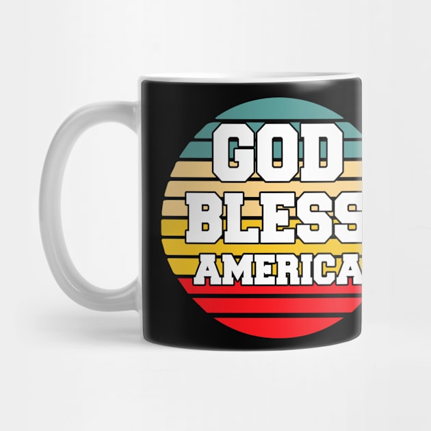 God Bless America Retro Vintage Style by lightbulbmcoc